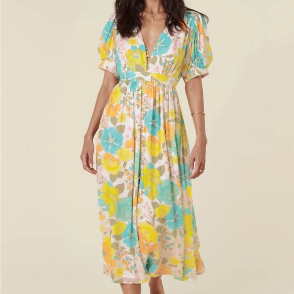 Spell Lemonade Soirée Dress in Citrus - Picture 4 of 10